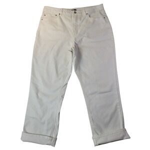 Frye‎ Womens White High Rise Straight Leg Denim Jeans Size 16/34 Cotton Blend